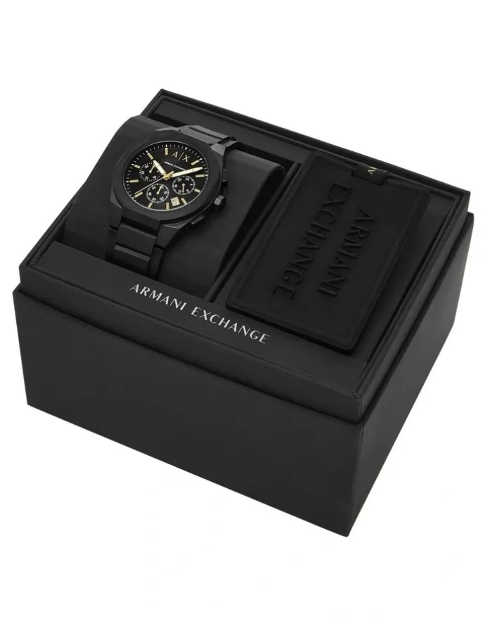 Armani Exchange Chronograph AX7165SET Watch in Black