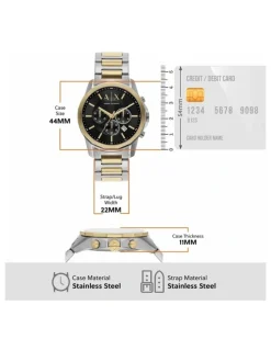 Armani Exchange Chronograph Watch AX7148SET in Two Tone