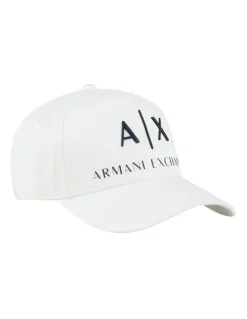 Armani Exchange Logo Baseball Cap in White