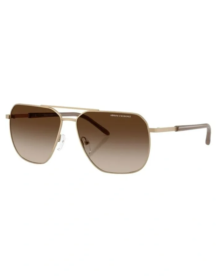 Armani Exchange Metal Sunglasses in Gold