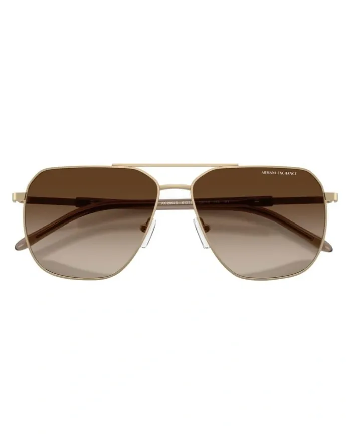 Armani Exchange Metal Sunglasses in Gold