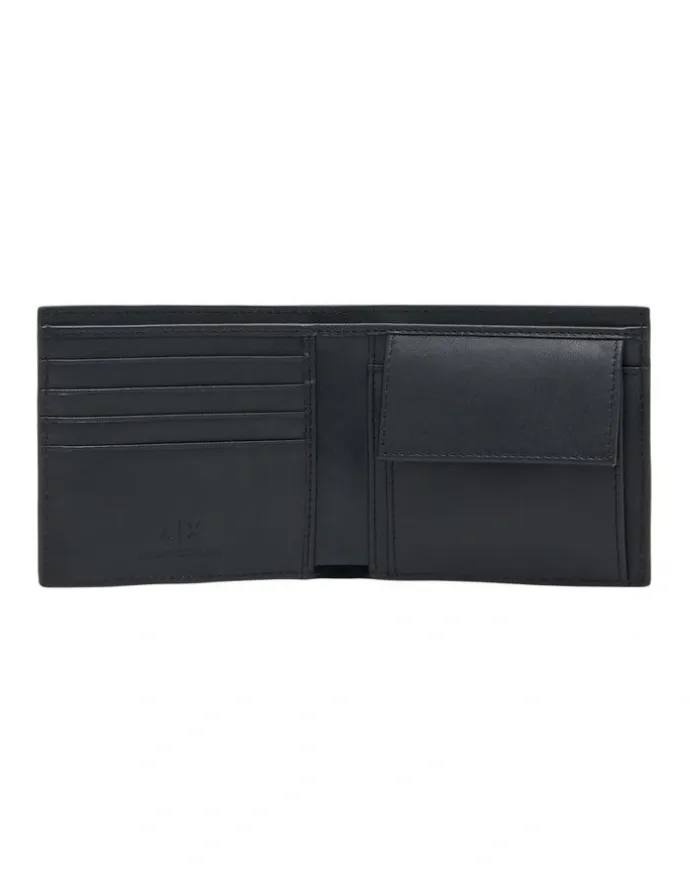 Armani Exchange Wallet And Keychain Giftset in Black