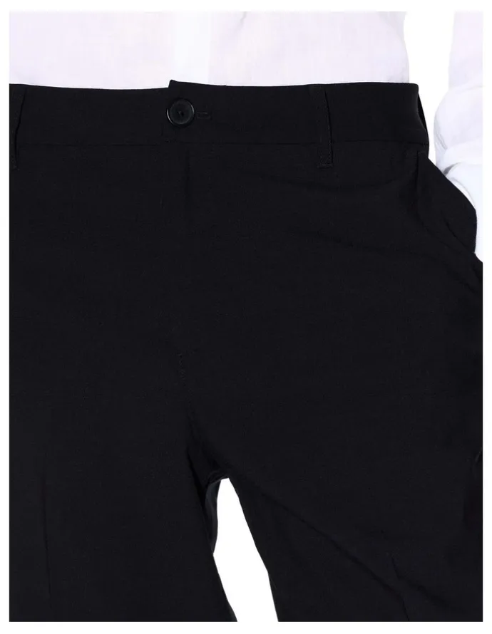 Armani Exchange Chino Trousers in Flowing Fabric in Black