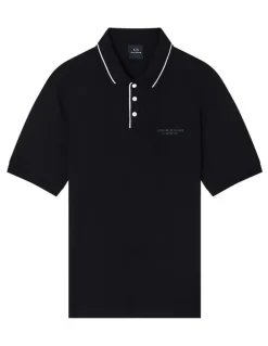 Armani Exchange New York Polo Shirt in Black