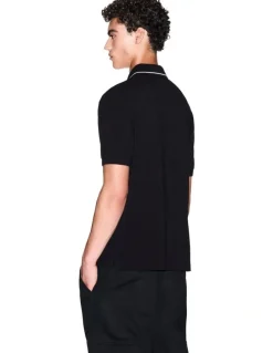 Armani Exchange New York Polo Shirt in Black