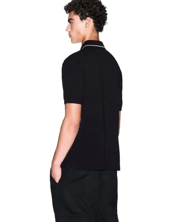 Armani Exchange New York Polo Shirt in Black