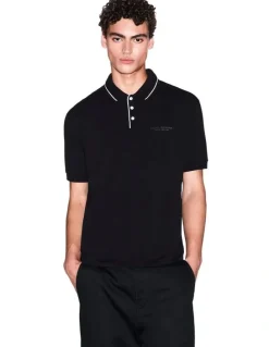 Armani Exchange New York Polo Shirt in Black