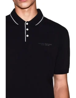 Armani Exchange New York Polo Shirt in Black