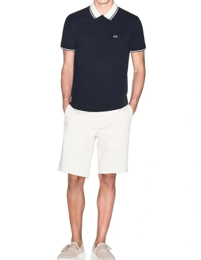 Armani Exchange Ninety One Edition Polo Shirt in Deep Navy
