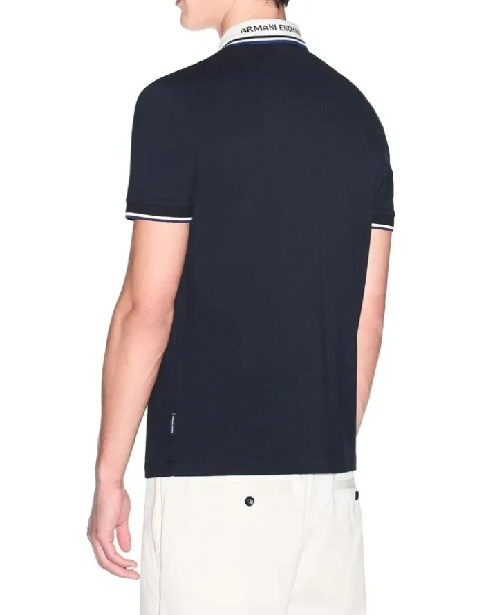 Armani Exchange Ninety One Edition Polo Shirt in Deep Navy
