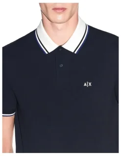Armani Exchange Ninety One Edition Polo Shirt in Deep Navy