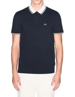 Armani Exchange Ninety One Edition Polo Shirt in Deep Navy