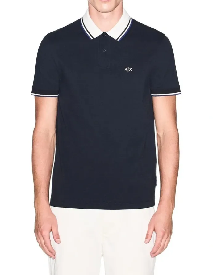 Armani Exchange Ninety One Edition Polo Shirt in Deep Navy