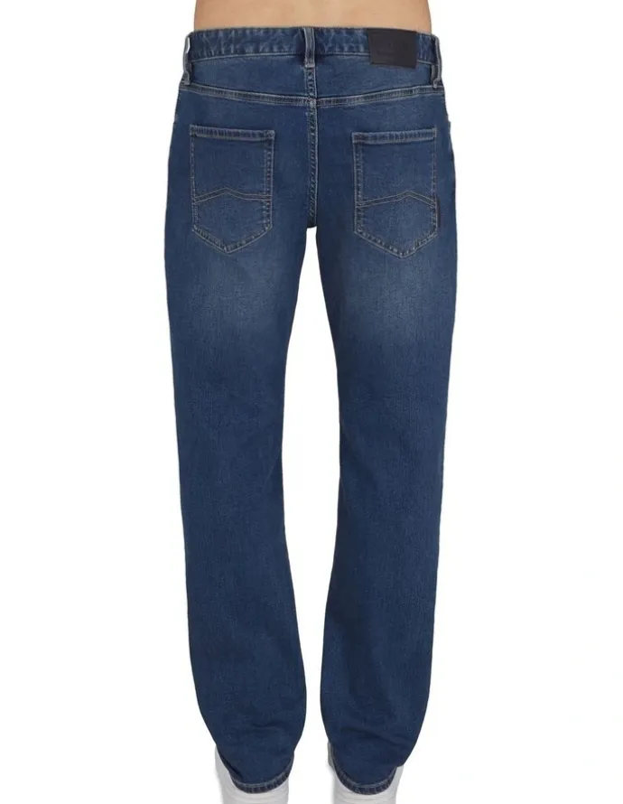 Armani Exchange Slim Fit 5 Pocket Denim Pant in Light Blue
