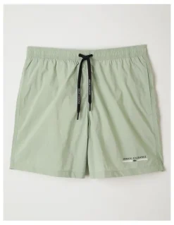 Armani Exchange Urban Sailor Swim Short with Pockets in Aqua Gray