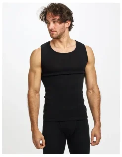 Baselayers Pure Merino Wool Tank in Black