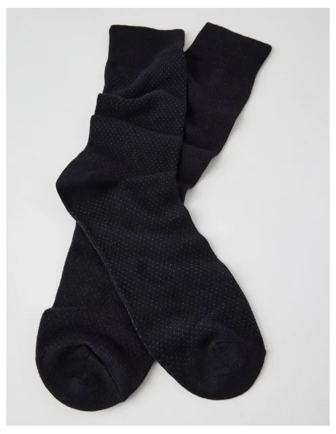 Basque 2 Pack Pinspot Socks in Black