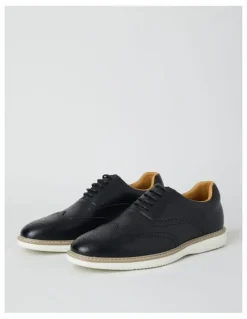 Basque Beau Casual Brogue Lace Up in Black