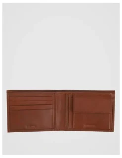 Basque Bifold Leather Wallet With Coin Purse Tan Wallet Tan