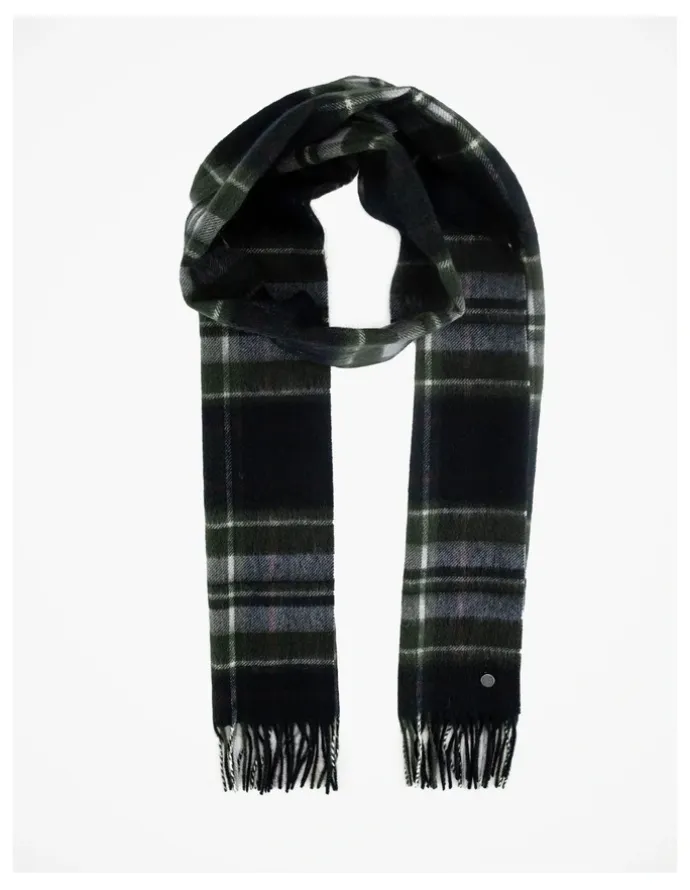 Basque Bold Check Wool Scarf in Multi