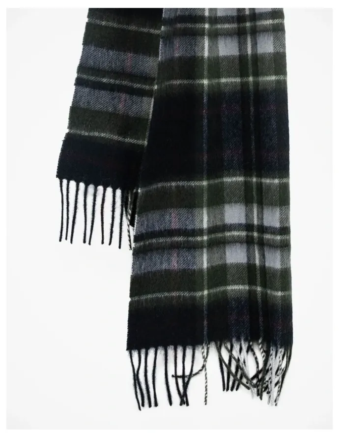 Basque Bold Check Wool Scarf in Multi