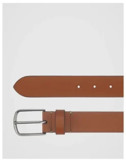 Basque Casual Pin Buckle Leather Belt Tan Belt Tan