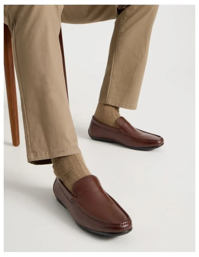 Basque Colt Leather Moccasin in Tan