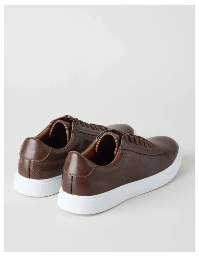 Basque Fox Leather Sneaker in Tan