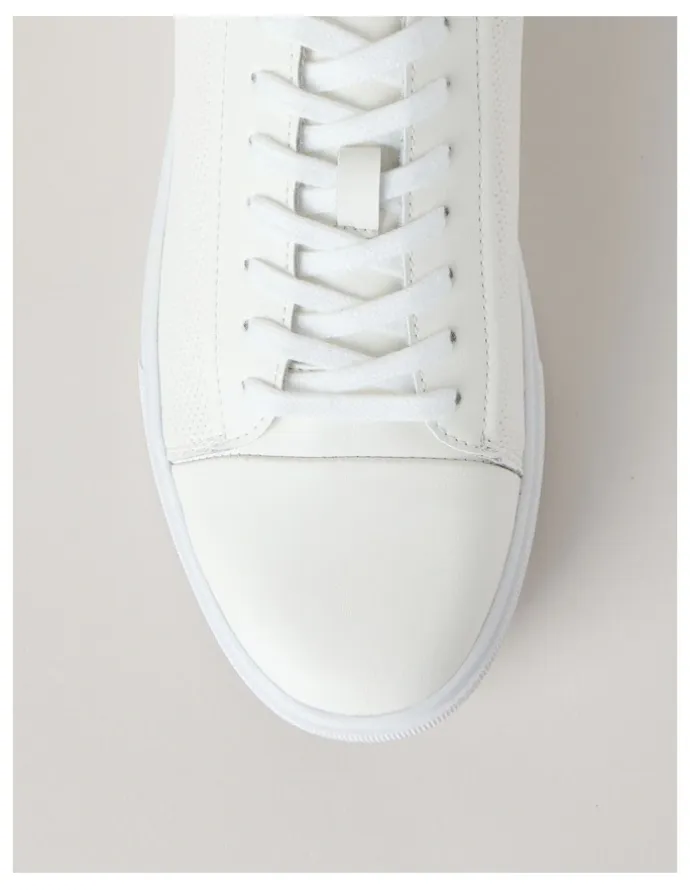 Basque Fox Leather Sneaker in White