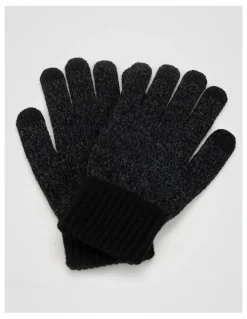 Basque Knitted Glove Winter Accessory Black