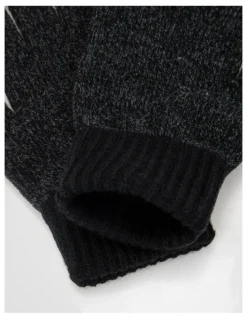 Basque Knitted Glove Winter Accessory Black