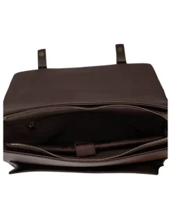 Basque Leather Messenger Bag Bag Brown