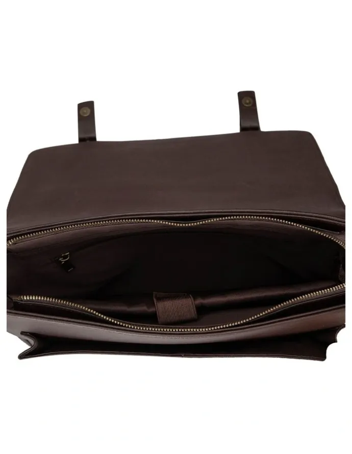 Basque Leather Messenger Bag Bag Brown