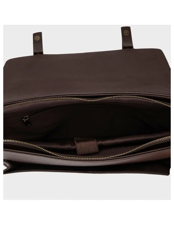 Basque Leather Messenger Bag Bag Brown