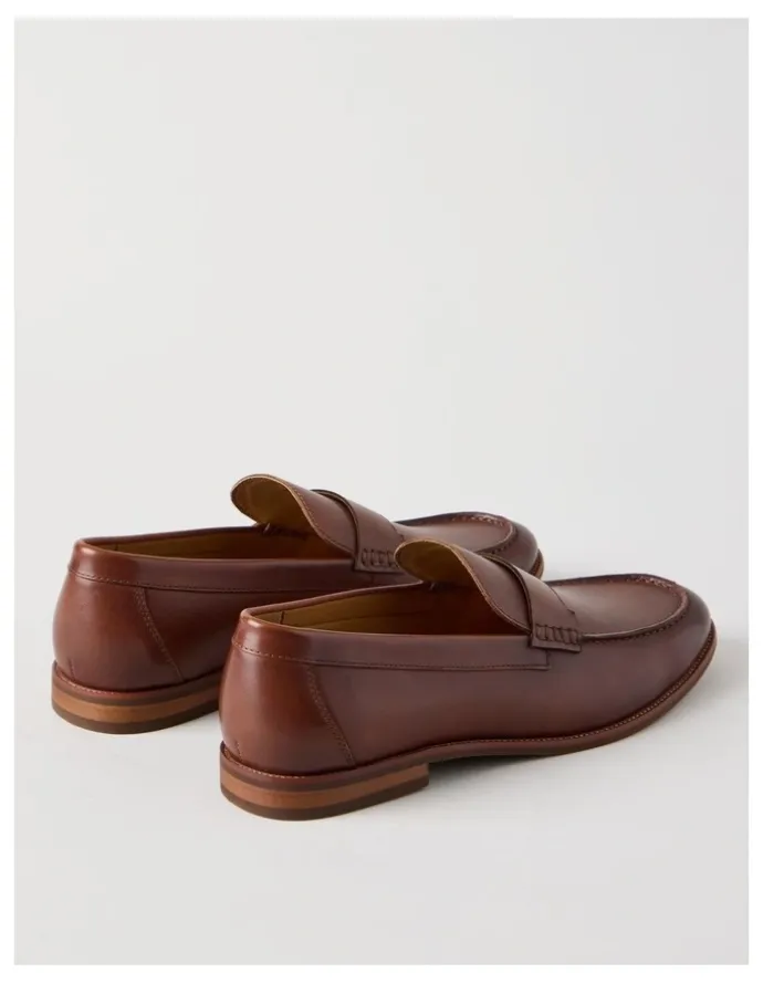 Basque Porter Leather Loafer in Cognac