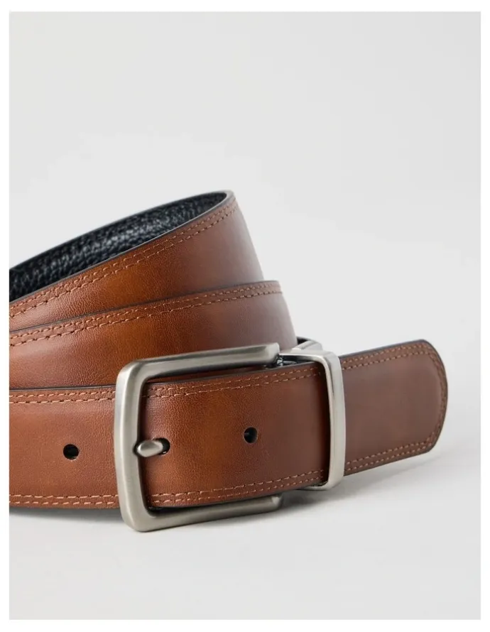 Basque Reversible Belt Black/Tan Belt Black/Tan
