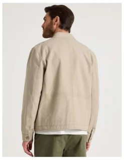 Basque Canvas Utility Field Jacket in Sand