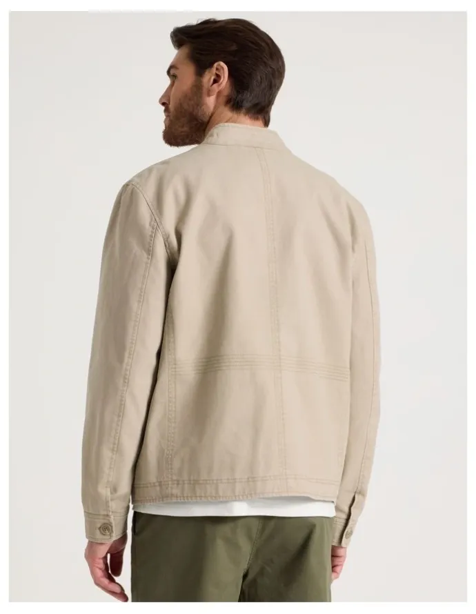 Basque Canvas Utility Field Jacket in Sand