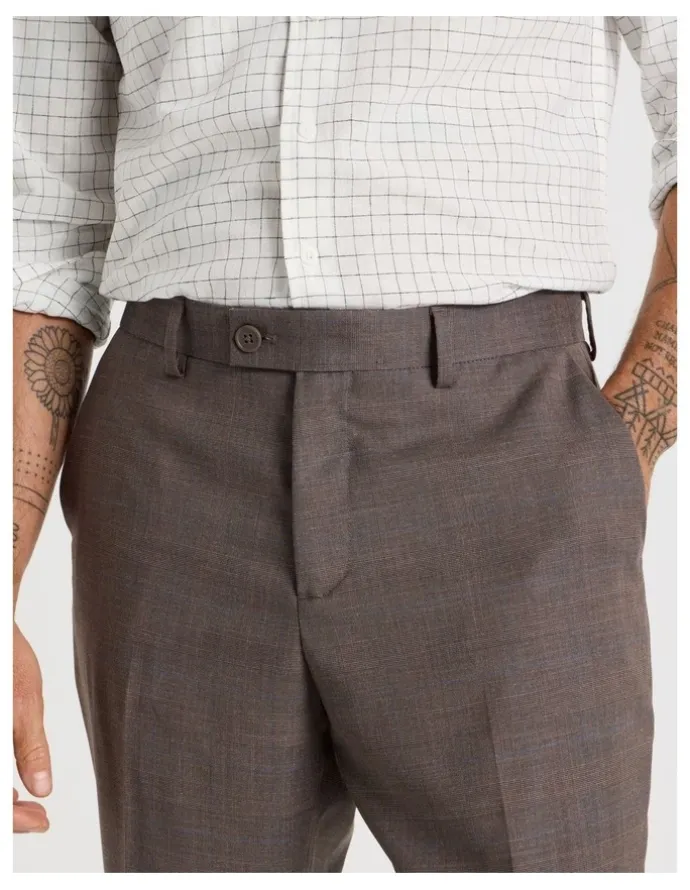 Basque Check Pants in Brown