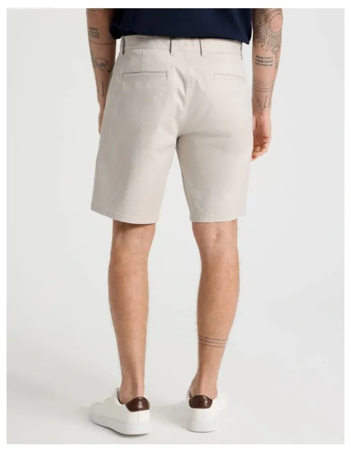 Basque Chino Shorts in Silver Grey