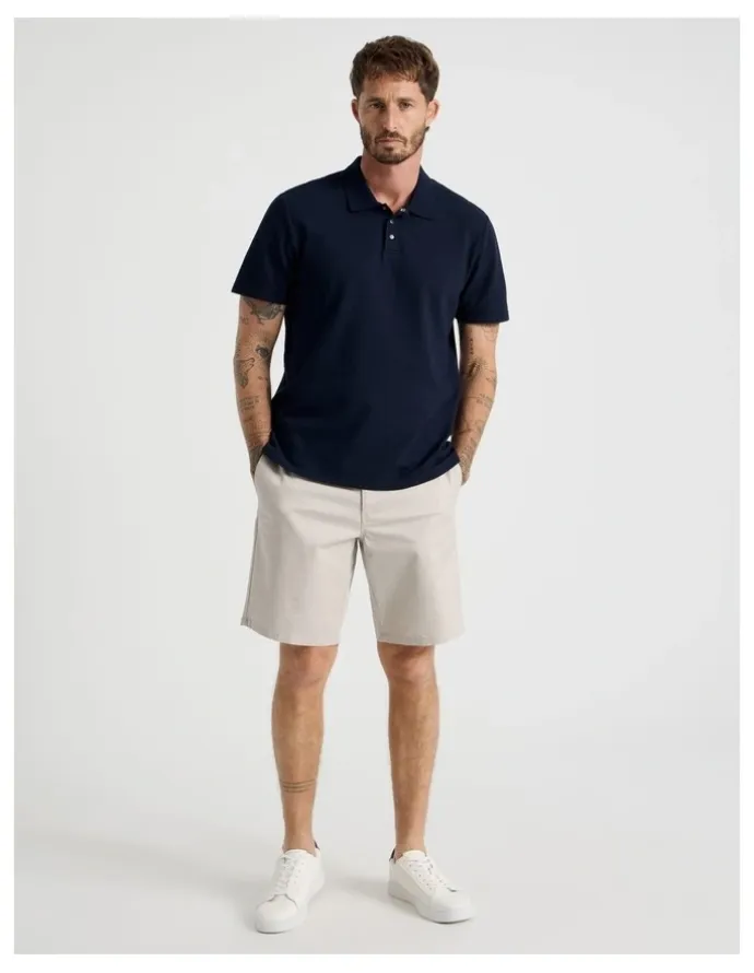 Basque Chino Shorts in Silver Grey