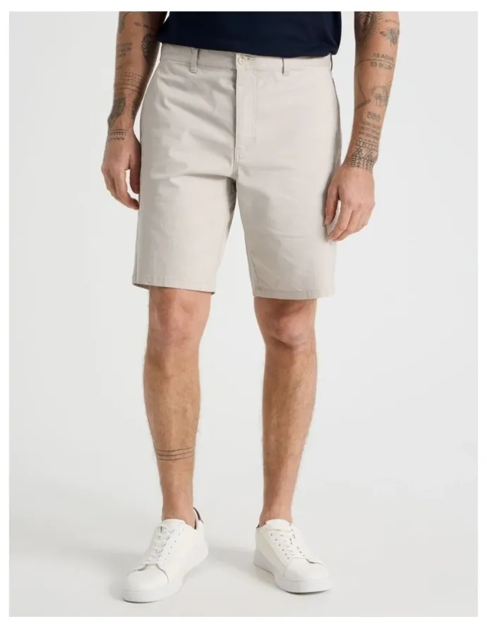 Basque Chino Shorts in Silver Grey