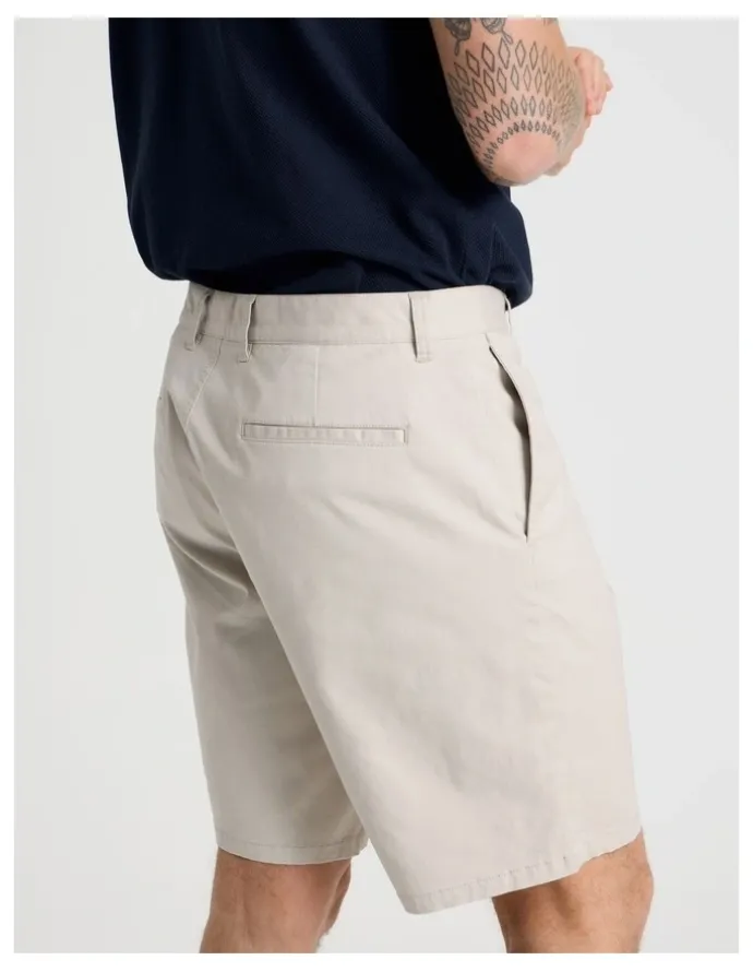 Basque Chino Shorts in Silver Grey