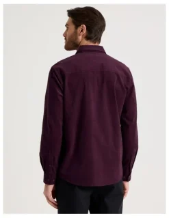 Basque Corduroy Shirt in Cherry
