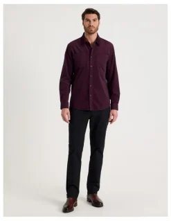Basque Corduroy Shirt in Cherry