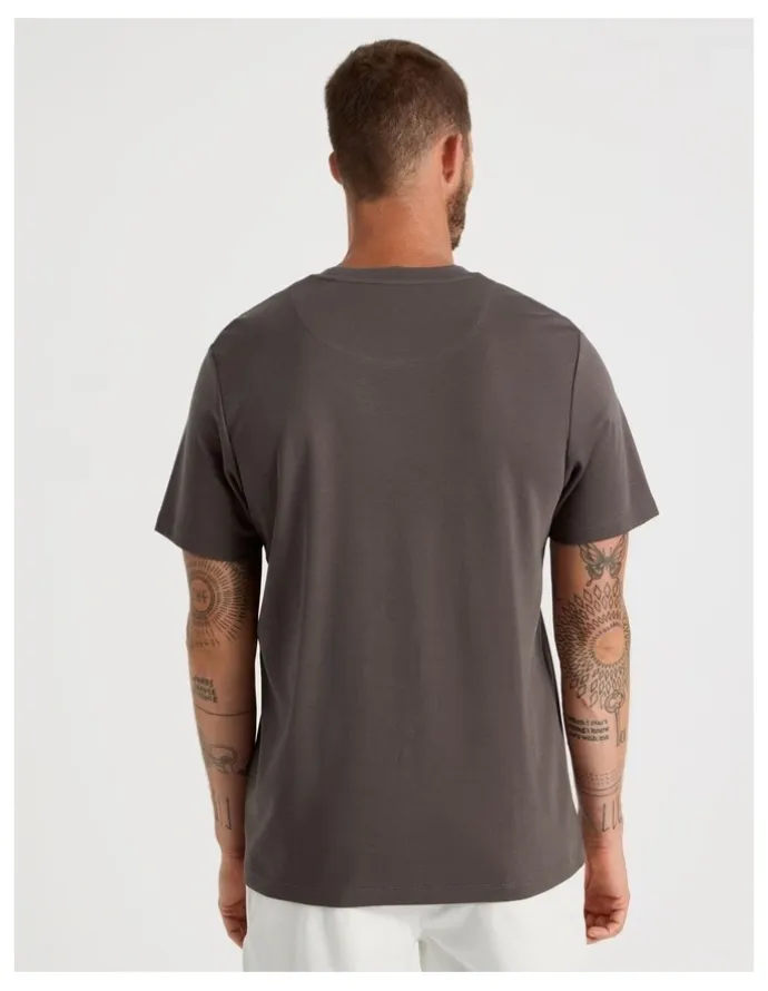 Basque Crew Neck T-Shirt in Brown