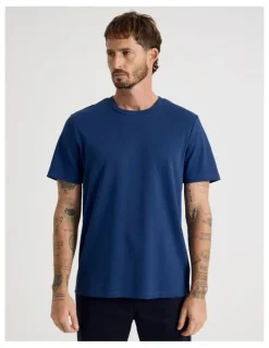 Basque Crew Neck T-Shirt in Cobalt