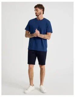 Basque Crew Neck T-Shirt in Cobalt