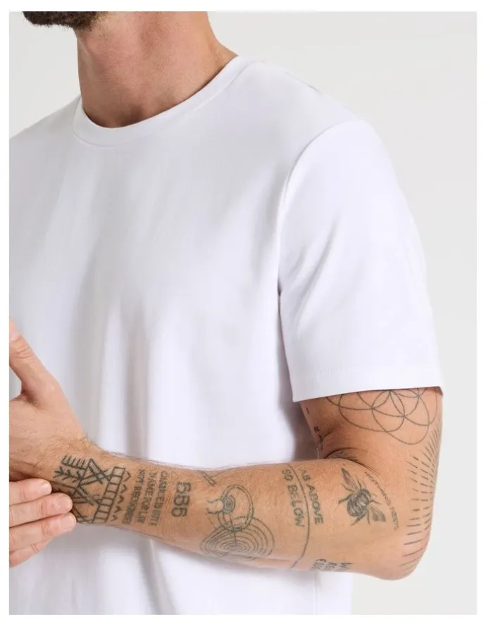 Basque Crew Neck T-Shirt in White