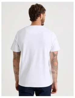 Basque Crew Neck T-Shirt in White
